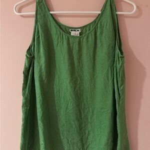 Silx 100% silk Green Women's Top
